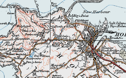 Old map of Pont Hwfa in 1922