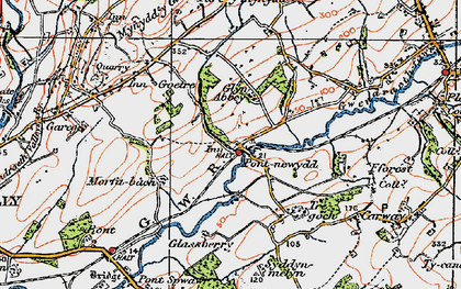 Old map of Pont-newydd in 1923