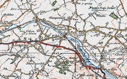 Old map of Pont-Rhythallt in 1922