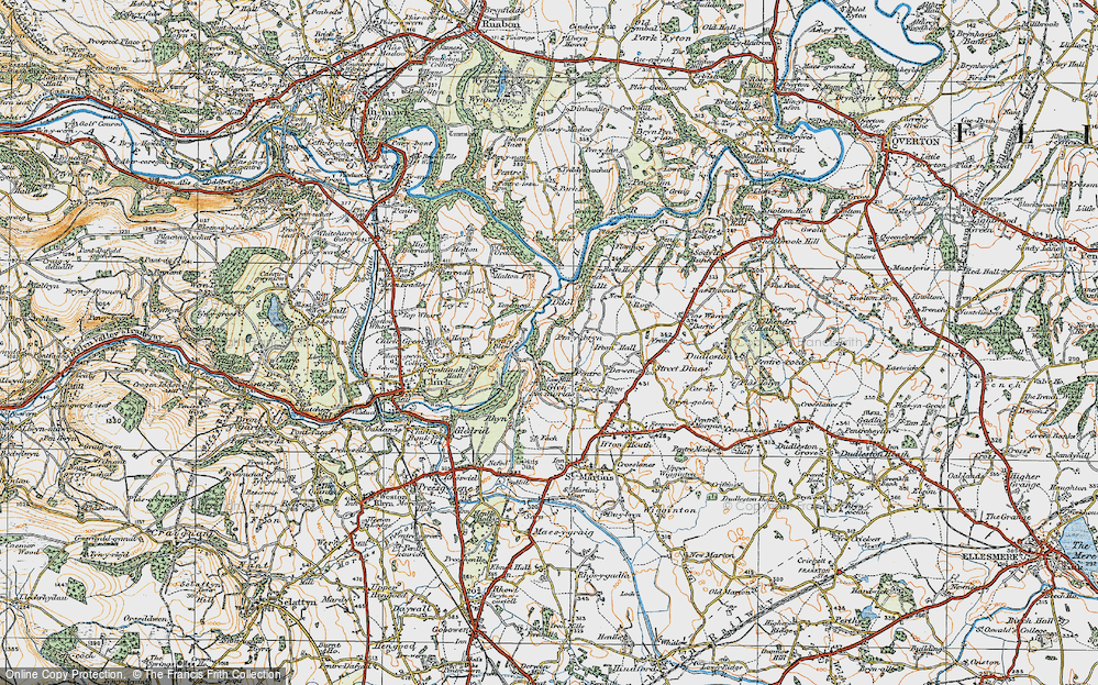 Old Map of Pont-y-blew, 1921 in 1921