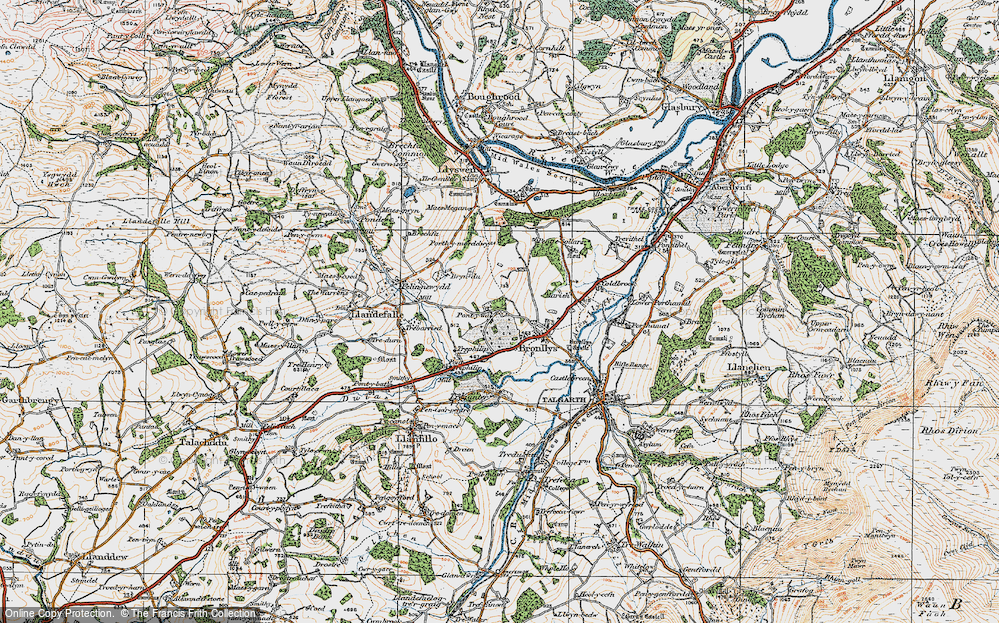Old Map of Pont-y-wal, 1919 in 1919