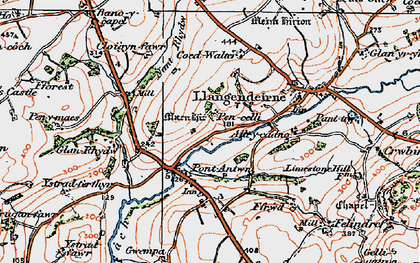 Old map of Pontantwn in 1923