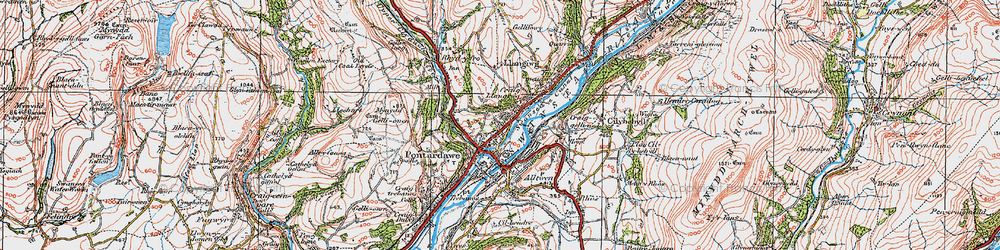 Old map of Pontardawe in 1923