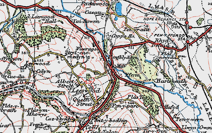 Old map of Pontblyddyn in 1924
