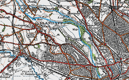 Old map of Pontcanna in 1919