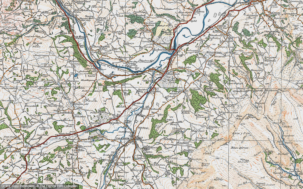 Old Map of Pontithel, 1919 in 1919