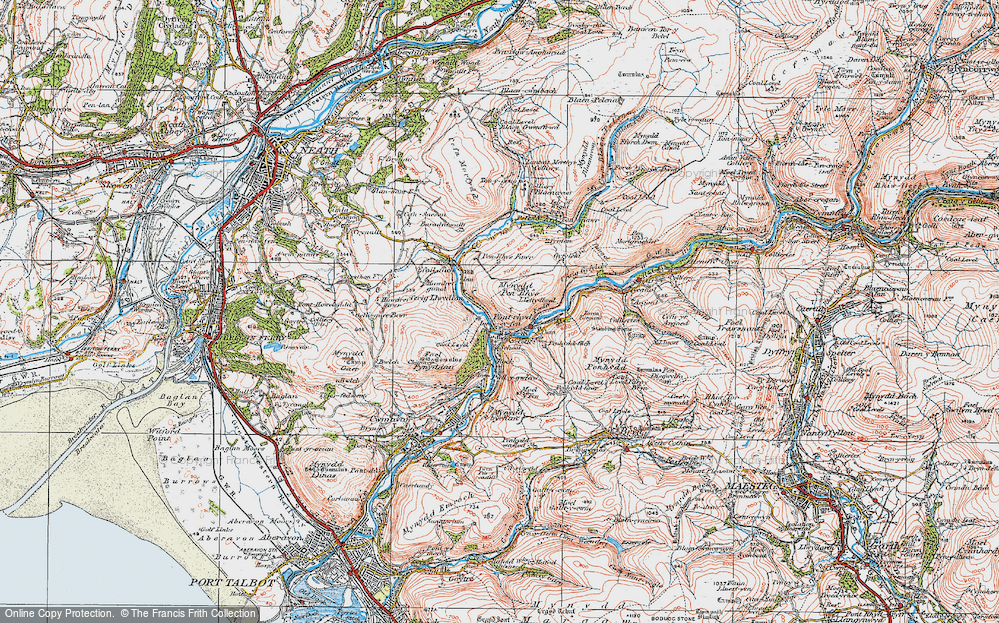 Old Map of Pontrhydyfen, 1923 in 1923