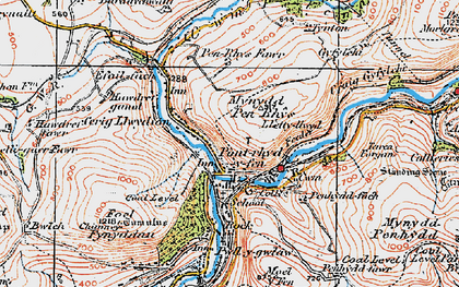 Old map of Pontrhydyfen in 1923