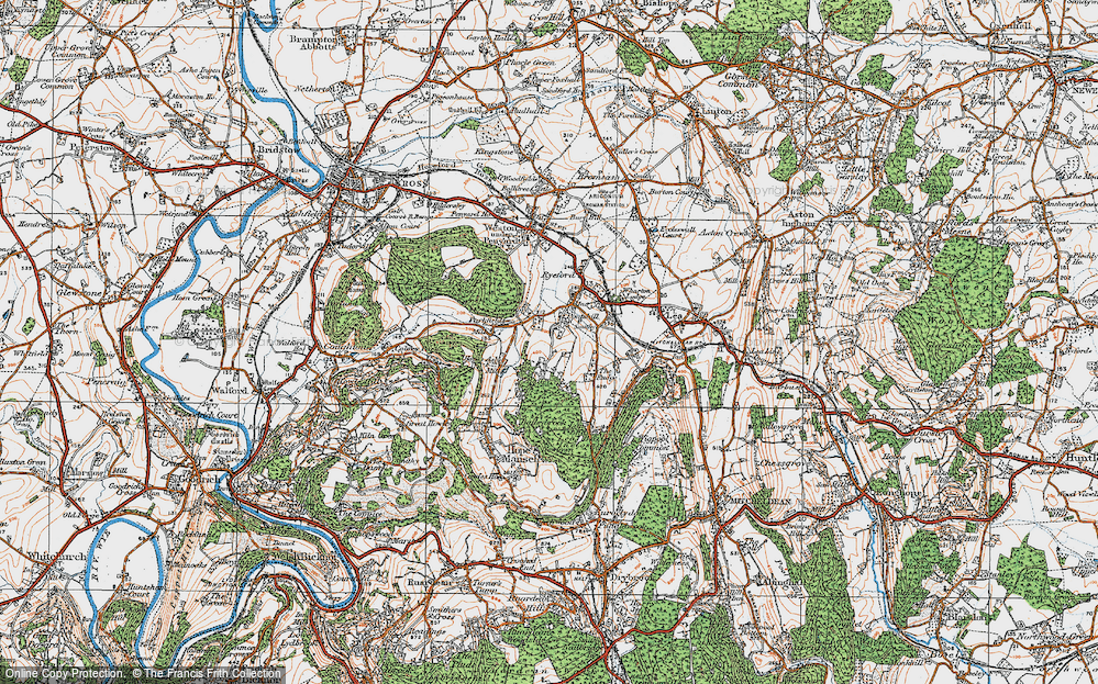 Old Map of Pontshill, 1919 in 1919
