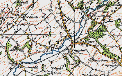 Old map of Pontyates in 1923