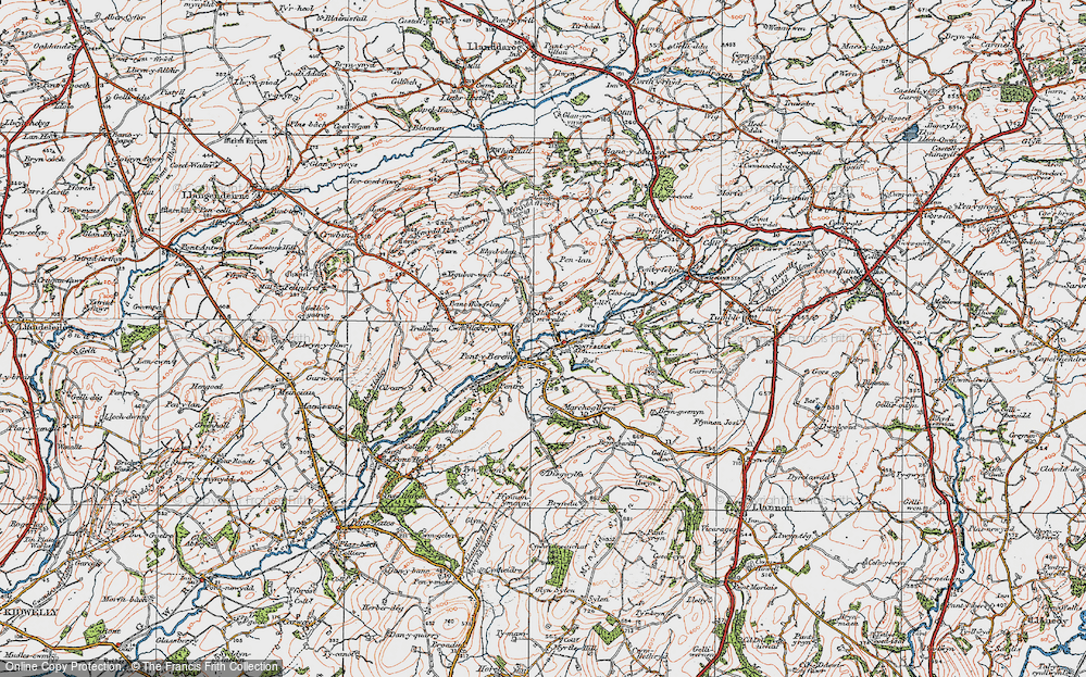 Old Map of Pontyberem, 1923 in 1923