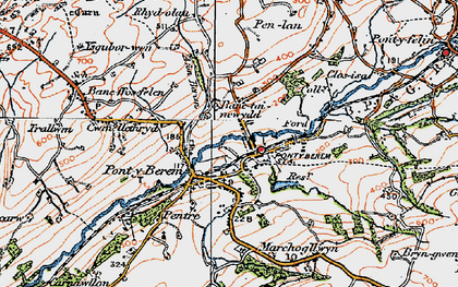 Old map of Pontyberem in 1923