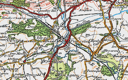 Old map of Pontyclun in 1922