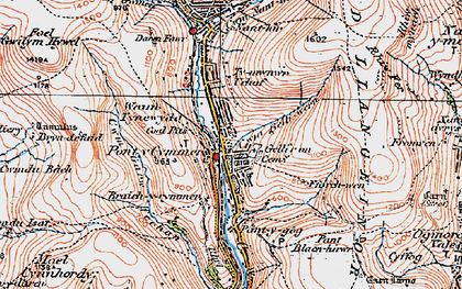 Old map of Bryndefaid in 1922