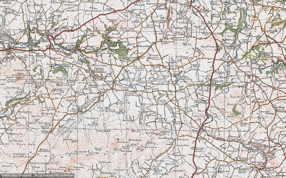 Old Map of Pontyglasier, 1923 in 1923