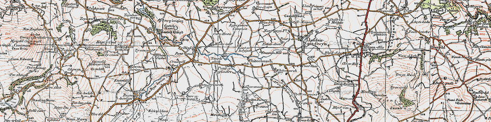 Old map of Pontyglasier in 1923