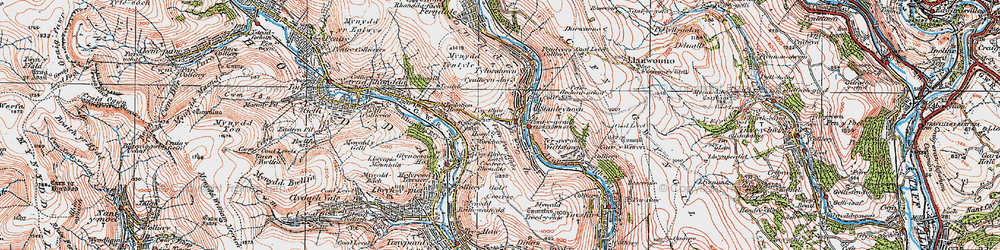 Old map of Pontygwaith in 1923