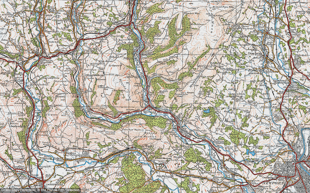 Old Map of Pontywaun, 1919 in 1919