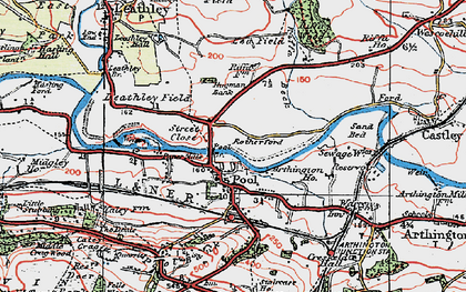 Old map of Pool in 1925