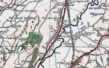 Old map of Pool Quay in 1921