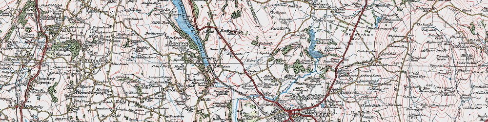 Old map of Poolend in 1923