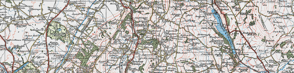 Old map of Poolfold in 1923