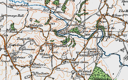 Old map of Poolhill in 1919