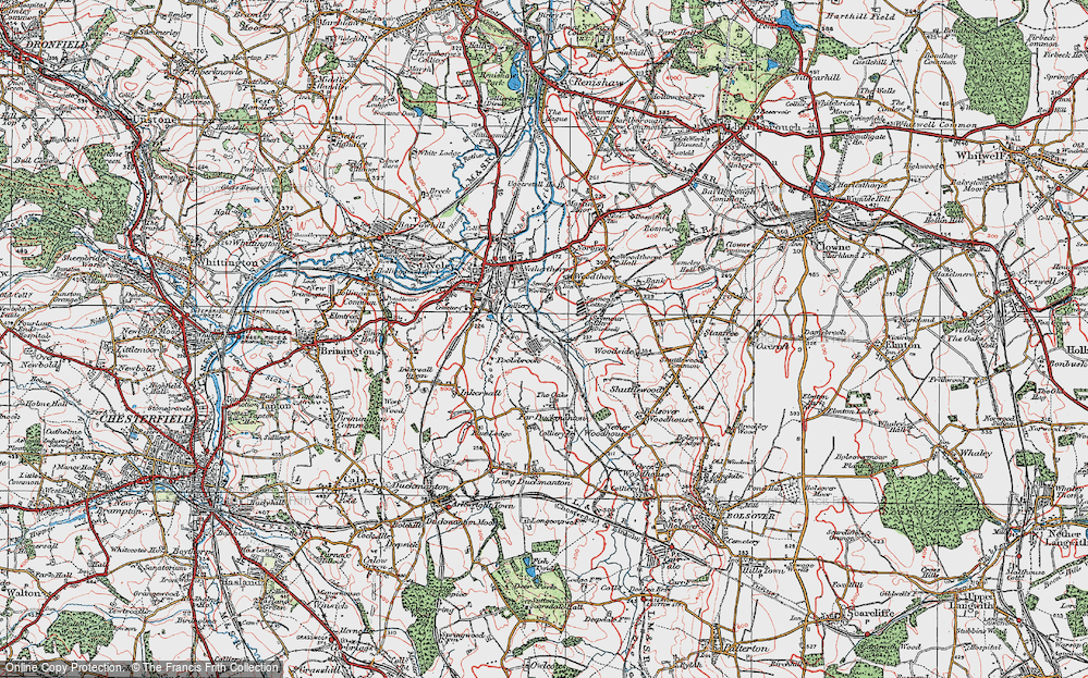 Old Map of Poolsbrook, 1923 in 1923