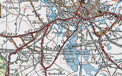 Old map of Poolstock in 1924