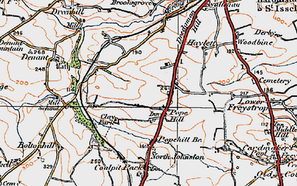 Old map of Pope Hill in 1922