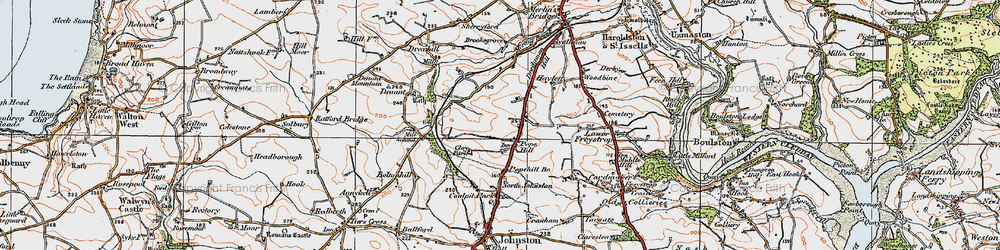Old map of Pope Hill in 1922