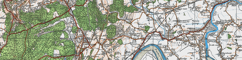 Old map of Pope's Hill in 1919