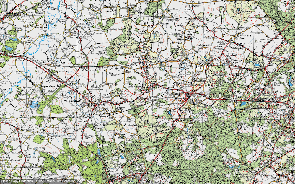 Old Map of Popeswood, 1919 in 1919