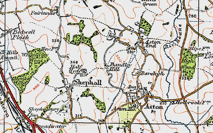 Old map of Poplars in 1920