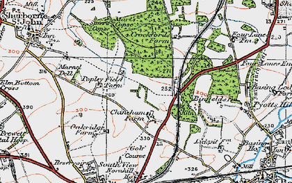 Old map of Popley in 1919