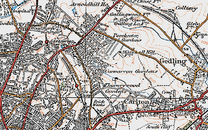 Old map of Porchester in 1921