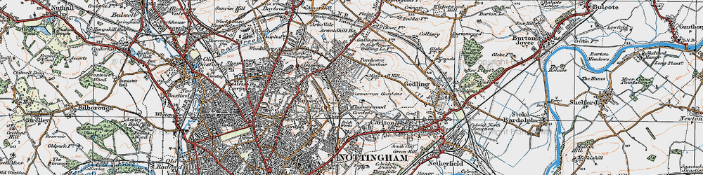 Old map of Porchester in 1921