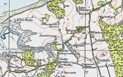 Old map of Porchfield in 1919