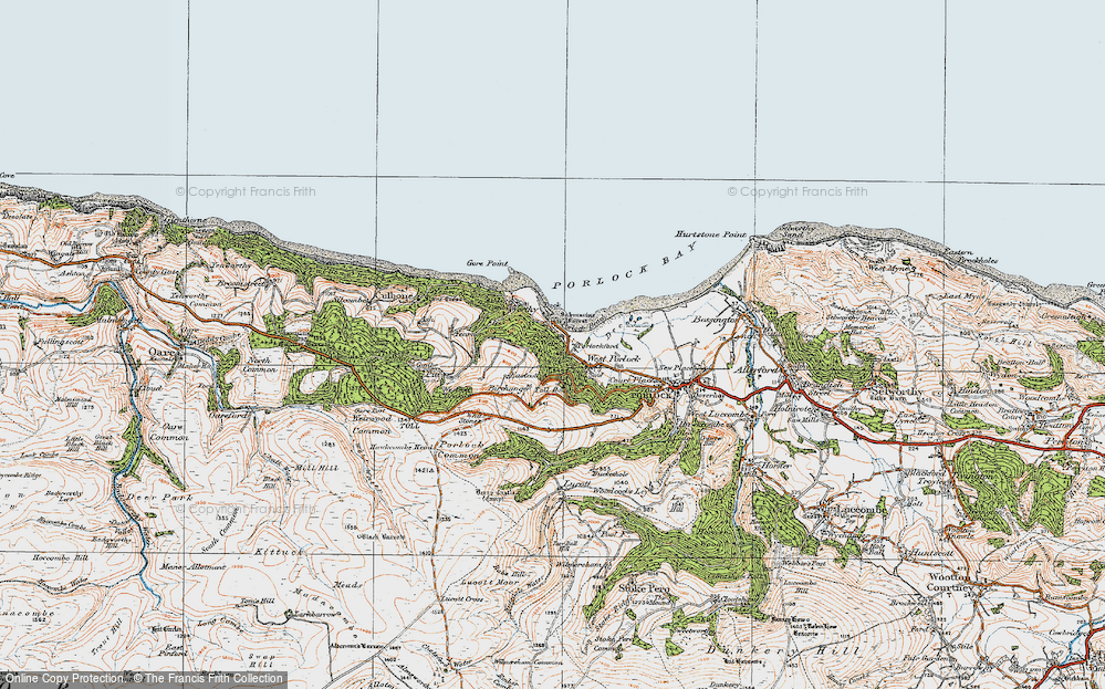 Old Map of Porlock Weir, 1919 in 1919