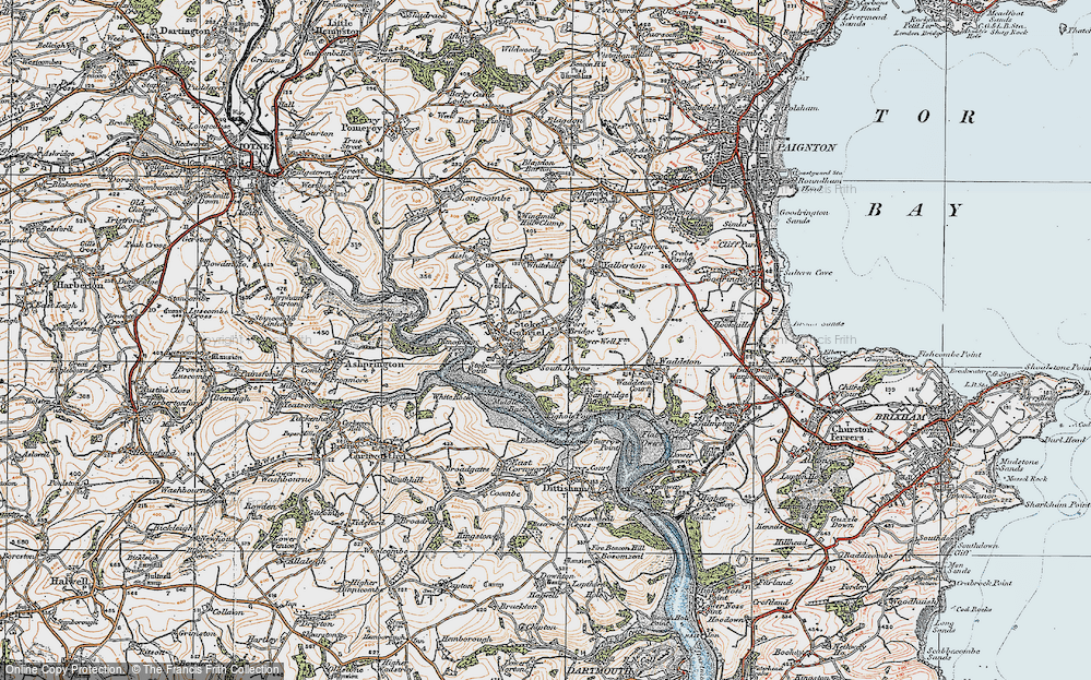 Old Map of Port Bridge, 1919 in 1919