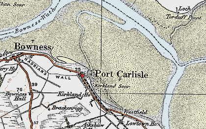 Old map of Port Carlisle in 1925