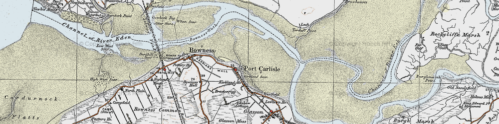 Old map of Port Carlisle in 1925