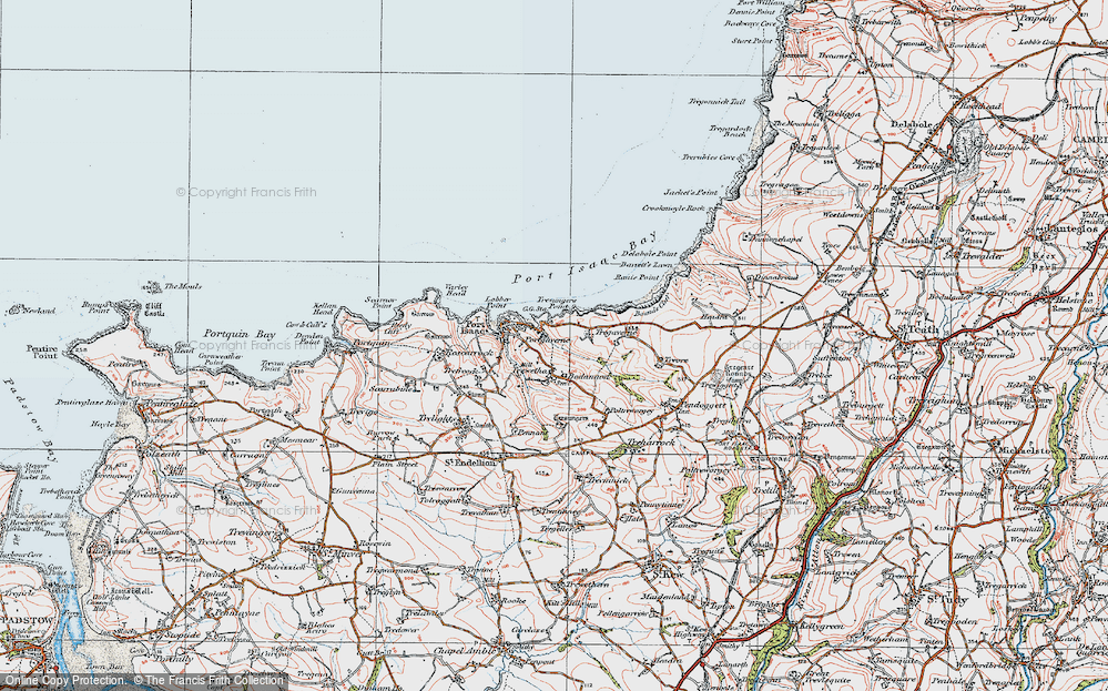 Old Map of Port Gaverne, 1919 in 1919