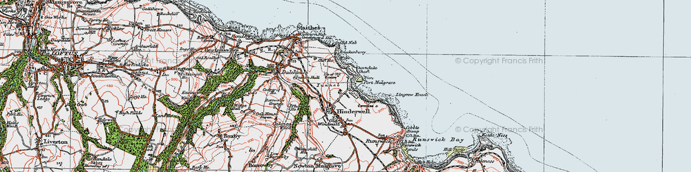 Old map of Lingrow Knock in 1925