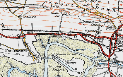 Old map of Port Solent in 1919