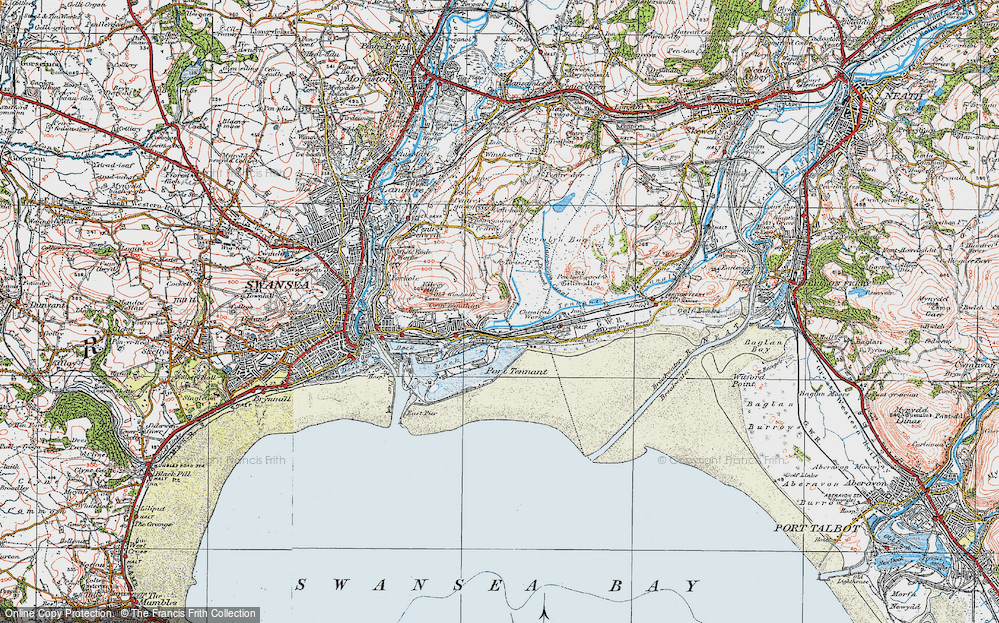 Old Map of Port Tennant, 1923 in 1923