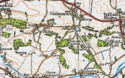 Old map of Portash in 1919