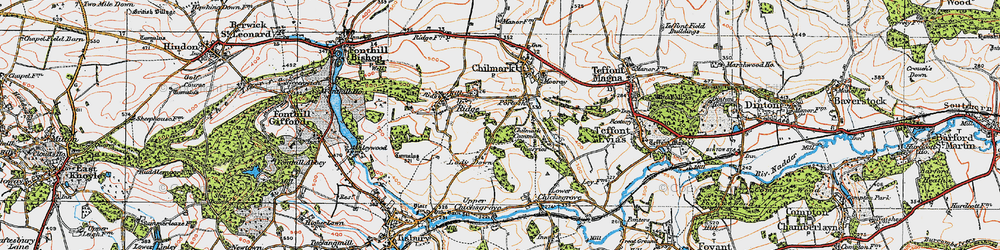 Old map of Portash in 1919