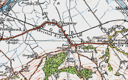 Old map of Portbury in 1919