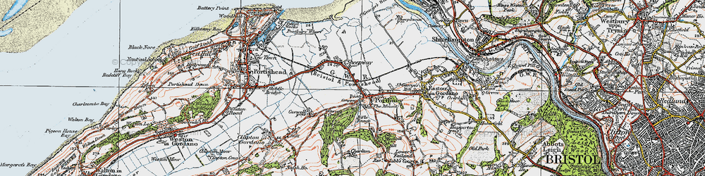 Old map of Portbury in 1919